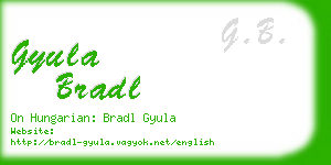 gyula bradl business card